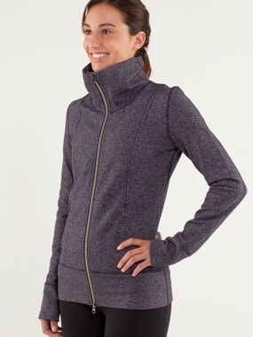 Lululemon Daily Yoga Jacket/ Herringbone Black Swan